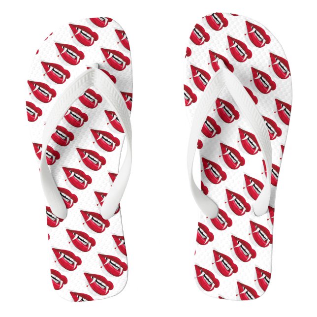 Halloween Adult, Breitband-Flip-Flops/Lippen Flip Flops (Fußbett)