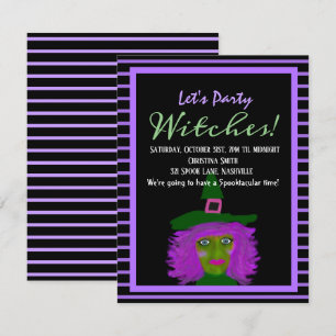 Halloween Adult Hexen Party Einladung