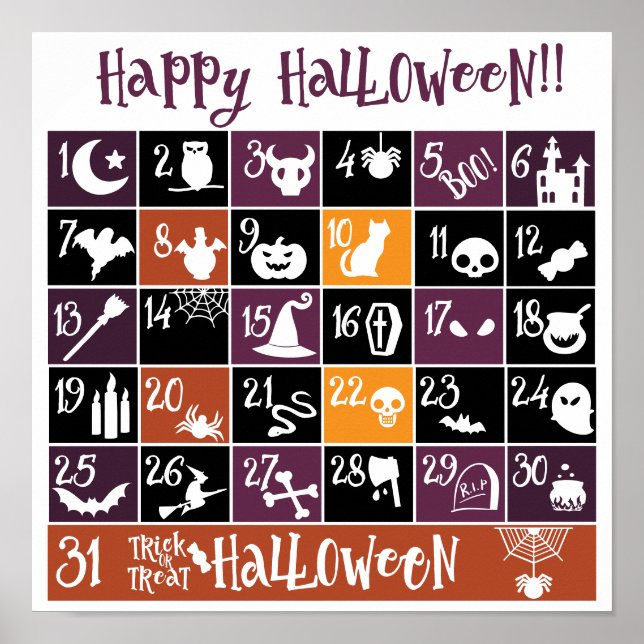 Halloween Adventkalender  Poster (Vorne)