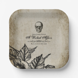 Halloween-Affäre - Vintage Angewohnheit Pappteller