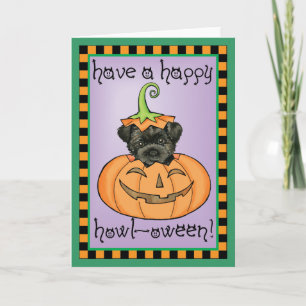 Halloween-Affenpinscher Karte