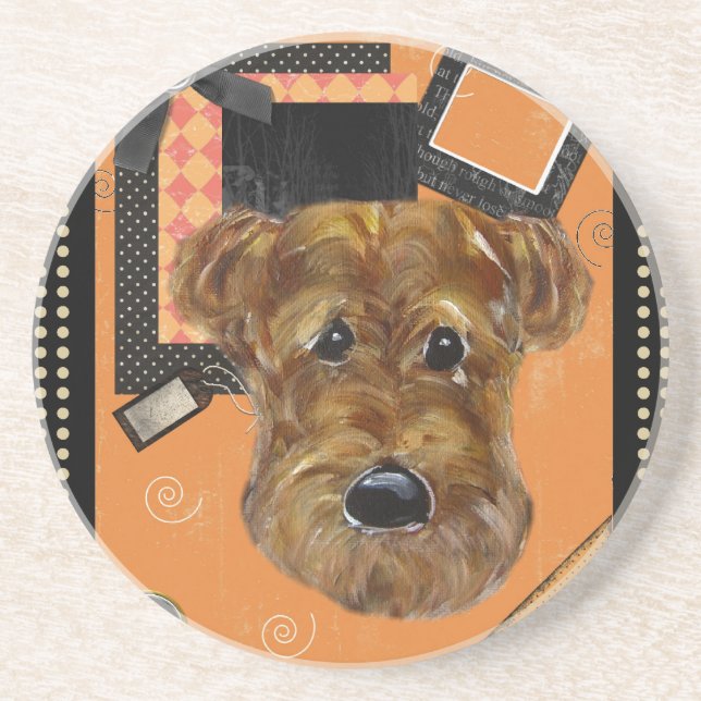 HALLOWEEN AIREDALE UNTERSETZER (Vorne)