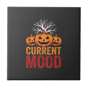 Halloween aktuelles Stimmung Kürbis Baum Design Fliese