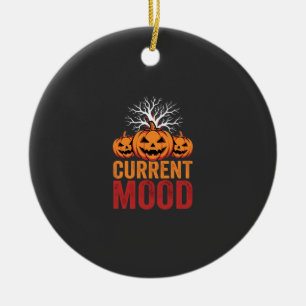Halloween aktuelles Stimmung Kürbis Baum Design Keramik Ornament