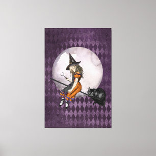 Halloween Alice im Wunderland Cheshire Cat Moon Leinwanddruck
