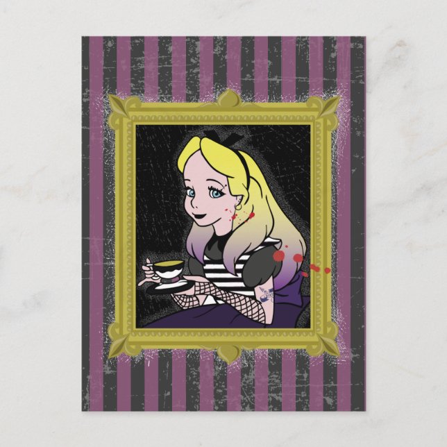 Halloween Alice im Wunderland Postkarte (Vorderseite)