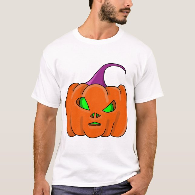 Halloween-Alien-Kürbis T-Shirt (Vorderseite)