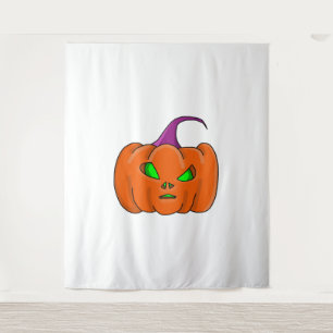 Halloween-Alien-Kürbis Wandteppich