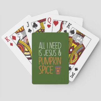 Halloween All I Need Is Jesus And Pumpkin Birthday Spielkarten