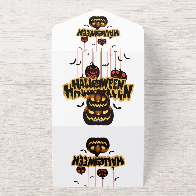 Halloween All-in-One-Einladung (Außenseite)