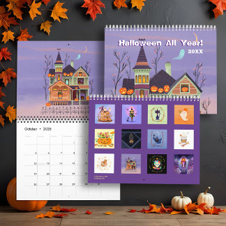 Halloween All Year Illustriert Wall Calendar Kalender