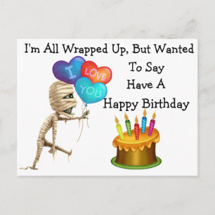 Halloween Alles Gute zum Geburtstag Postkarte