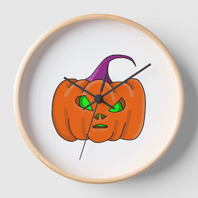 Halloween Alpaca Uhr (Vorderseite)