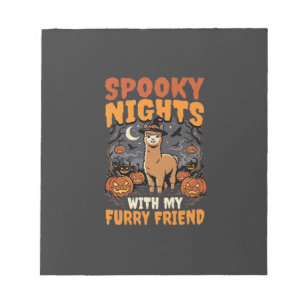 Halloween-Alpaka-Nacht Notizblock