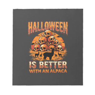 Halloween-Alpaka-Totenkopf-Stapel Retro-Horror-Des Notizblock