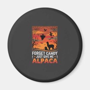 Halloween Alpaka Vergiss Süßigkeiten Gruseliger Ve Magnet