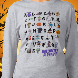Halloween Alphabet enseignant long tshirt à manche
