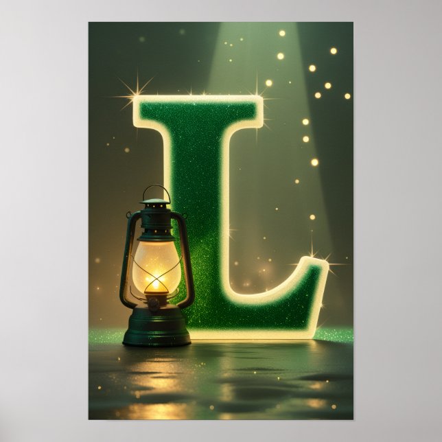 Halloween Alphabet Kids ABC Letter L Poster (Vorne)