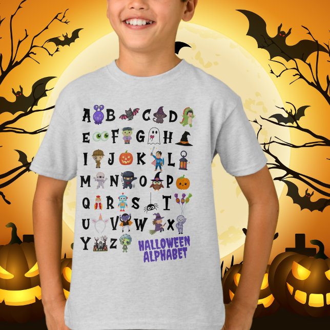 Halloween Alphabet Kids Tshirt (Von Creator hochgeladen)