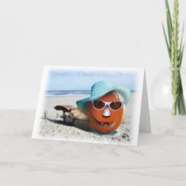 Halloween am Strand Karte