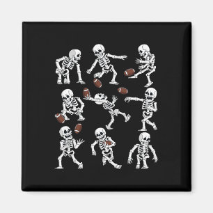Halloween American Football Skeletts Funny Men Bo Magnet