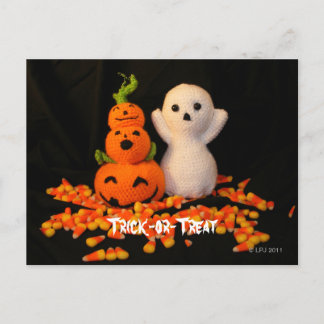 Halloween Amigurumi Postkarte