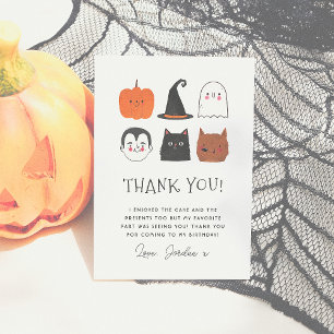 Halloween Amis mignonne Moderne Anniversaire Merci
