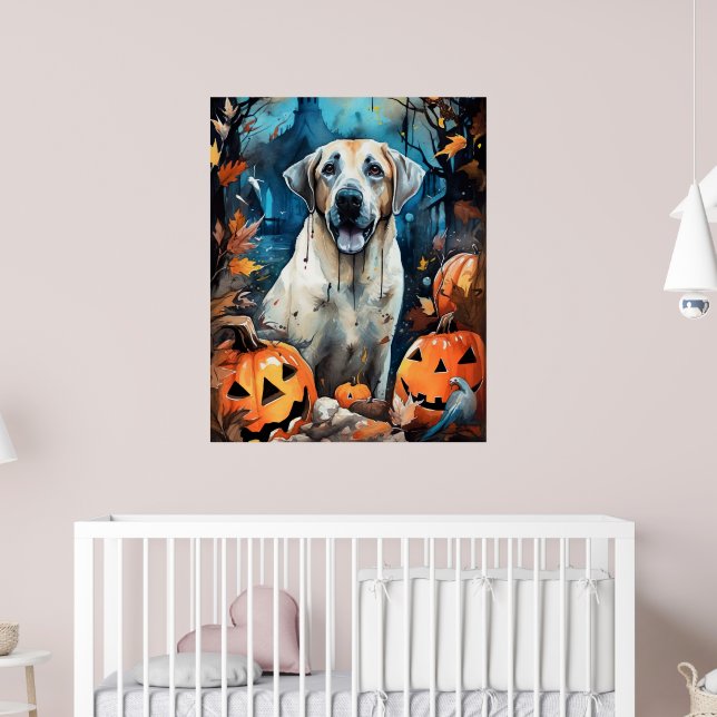 Halloween Anatolischer Schäferhund mit Pumpkins Be Poster (Kinderzimmer 2)