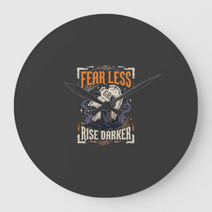 Halloween Angstloser Aufstieg des Monsters Große Wanduhr