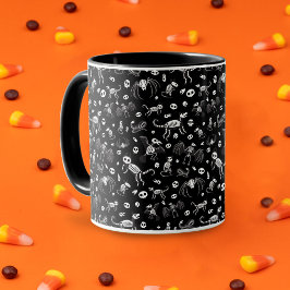 Halloween Animal Bats Hunde Katzen Spinnen Skelett Tasse