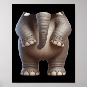 Halloween Animal Costume Cosplay Elephant Matching Poster