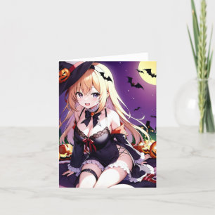 Halloween Anime OM Feiertagskarte