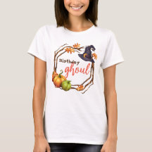Halloween Anniversaire Fille Automne Tshirt Person