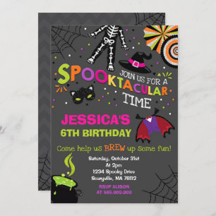 Halloween Anniversaire Invitation Spooktacular Par