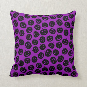 Halloween Anpassen Lila Kürbis Baumwolle 16"X16" Kissen