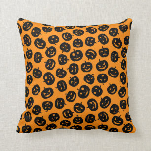 Halloween Anpassen Orange Kürbis Baumwolle 16"X16" Kissen