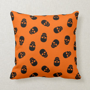 Halloween Anpassen Orange Schädel Baumwolle 16"X16 Kissen