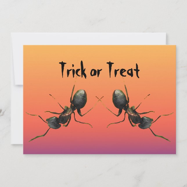 Halloween Ants Einladung (Vorderseite)