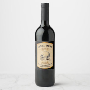Halloween-Apothecaire Étiquette de vin de poussièr