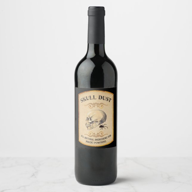 Halloween-Apothecaire Étiquette de vin de poussièr (Devant)