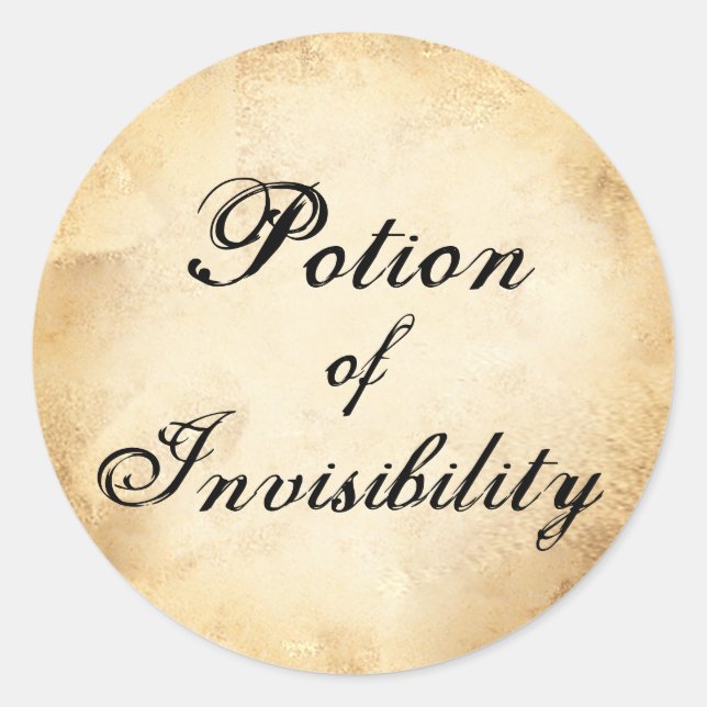 Halloween-apothecary-Invisible-Label Runder Aufkleber (Vorderseite)