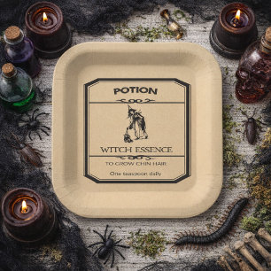 Halloween Apotheke Hexen-Essenz Pappteller