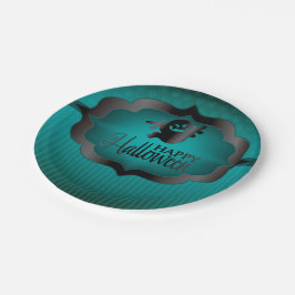 Halloween aquamarin Ghost Pappteller