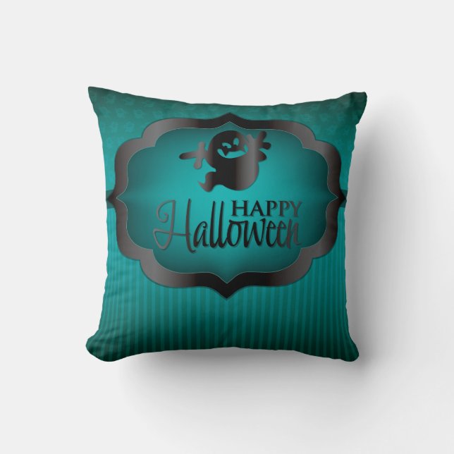 Halloween-aquamariner Geist Kissen (Vorderseite)