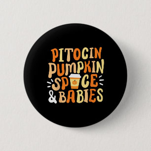 Halloween Arbeits- und Entbindungsland Krankenschw Button