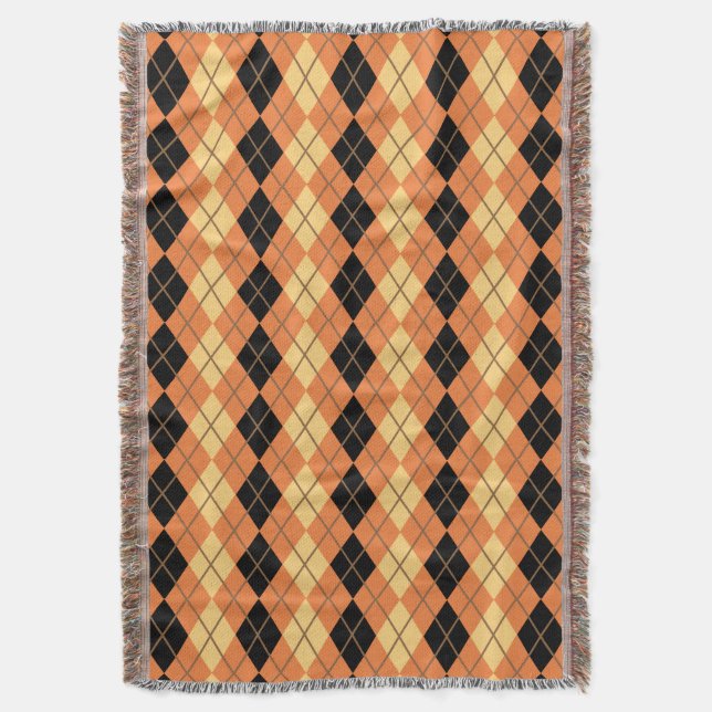 Halloween Argyle Decke (Vorderseite Vertikal)
