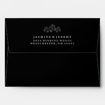 Halloween assortissant les enveloppes noires de