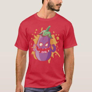 Halloween-Auberginen-Monster Healthy Food Lovers v T-Shirt