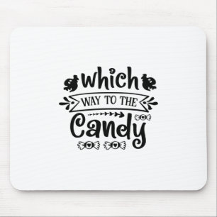 Halloween auf dem Weg zum Geburtstag der Süßigkeit Mousepad