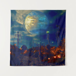 Halloween auf einer anderen Welt Wandteppich
